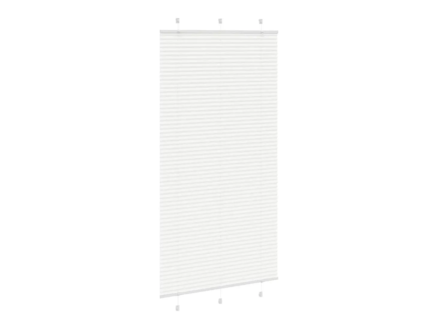 Estor plisado blanco 105x200cm ancho tela 104,4cm poliéster