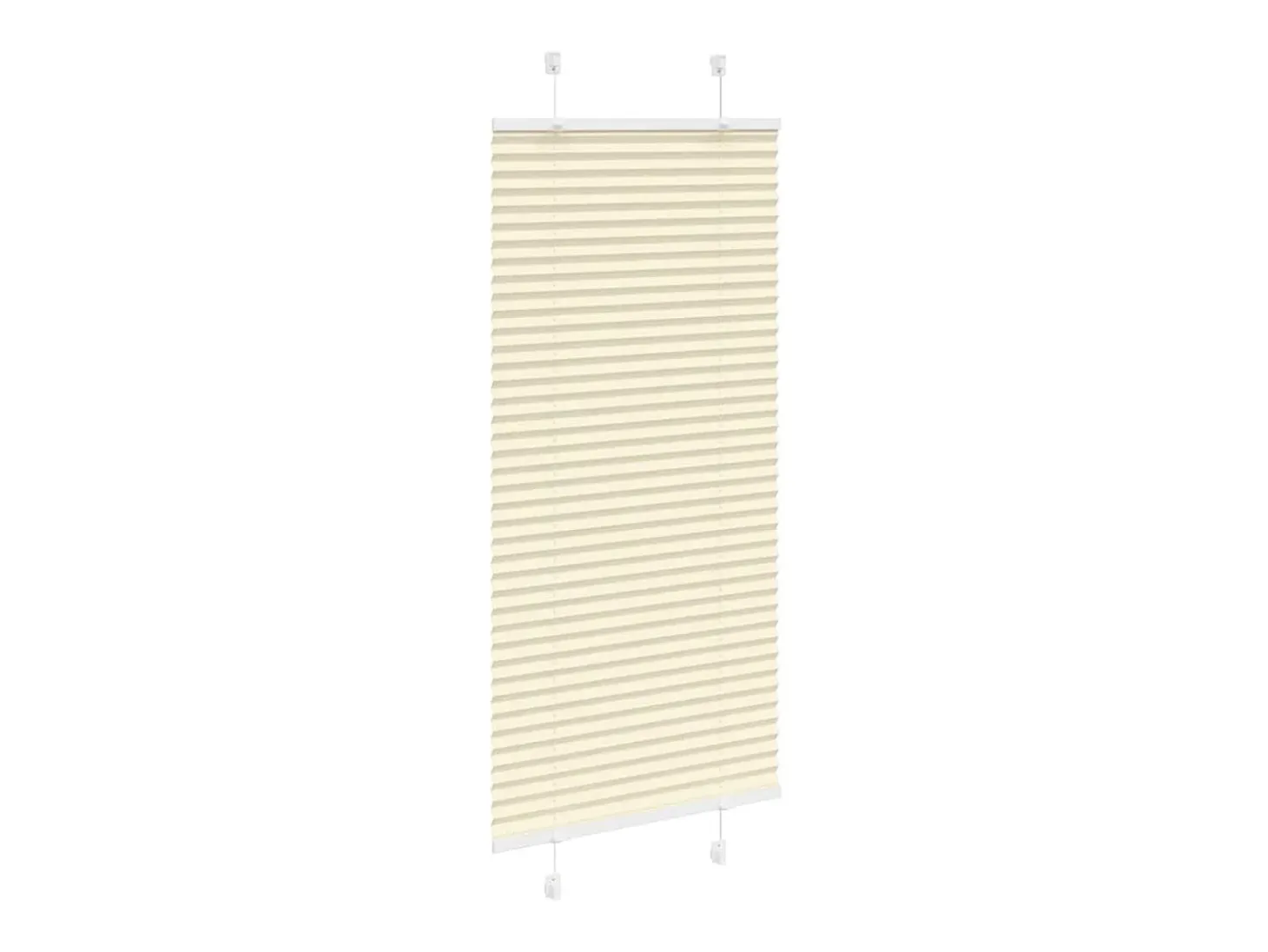 Estor plisado color crema 60x150 cm ancho tela 59,4 cm poliéster
