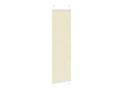Estor plisado color crema 65x200 cm ancho tela 64,4 cm poliéster