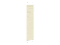 Estor plisado color crema 45x200 cm ancho tela 44,4 cm poliéster