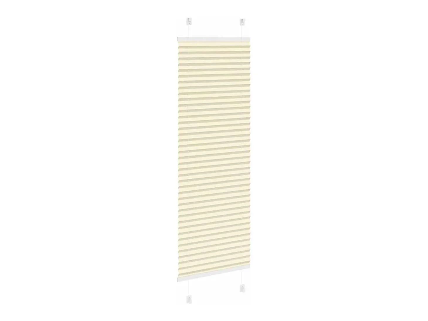 Estor plisado color crema 50x150 cm ancho tela 49,4 cm poliéster