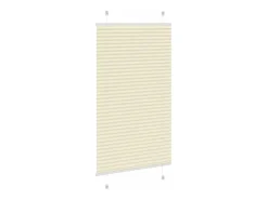 Estor plisado color crema 75x150 cm ancho tela 74,4 cm poliéster