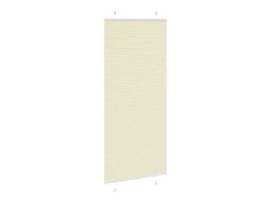 Estor plisado color crema 100x200cm ancho tela 99,4 cm poliéster