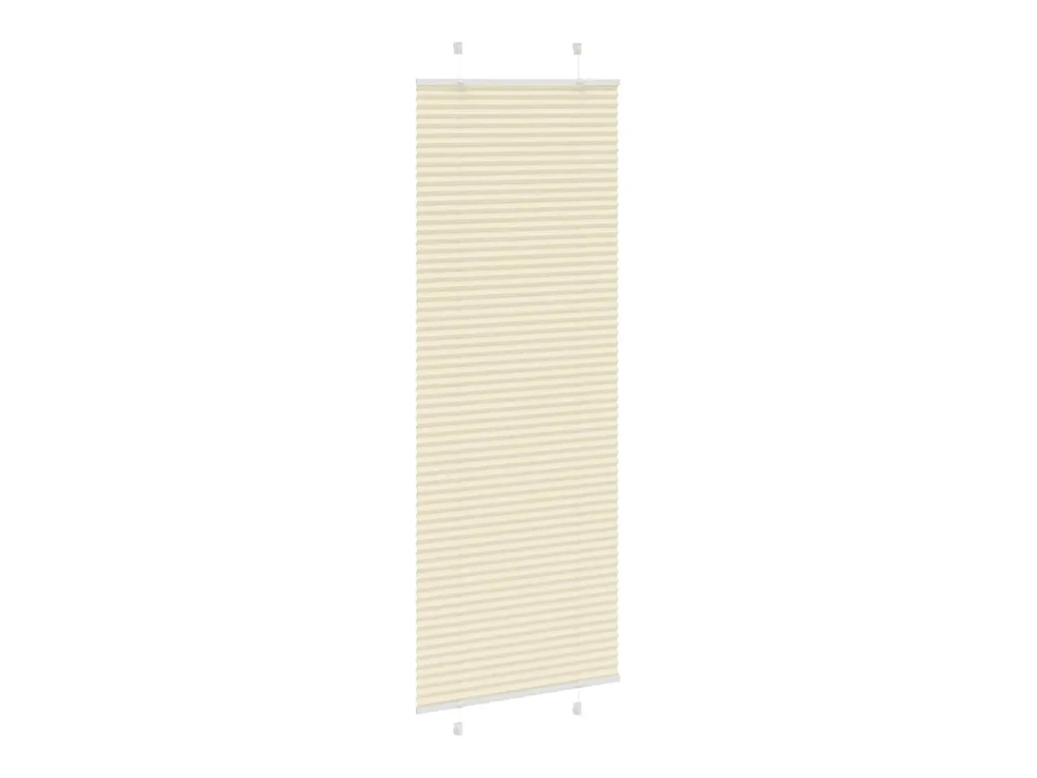 Estor plisado color crema 70x200 cm ancho tela 69,4 cm poliéster