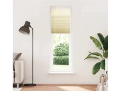 Estor plisado color crema 55x200 cm ancho tela 54,4 cm poliéster