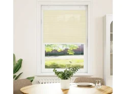 Estor plisado color crema 70x150 cm ancho tela 69,4 cm poliéster