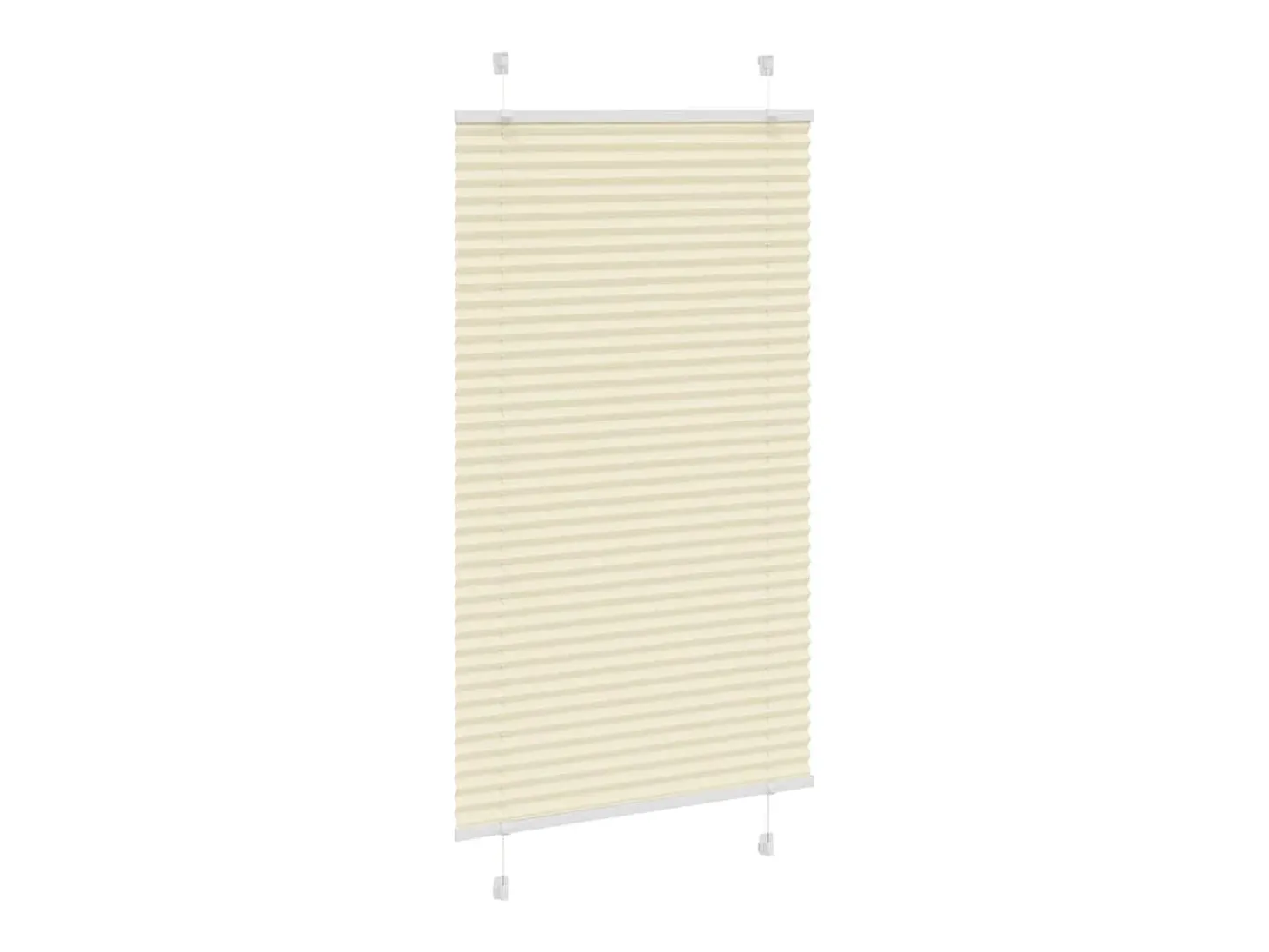 Estor plisado color crema 70x150 cm ancho tela 69,4 cm poliéster