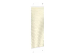 Estor plisado color crema 45x100 cm ancho tela 44,4 cm poliéster