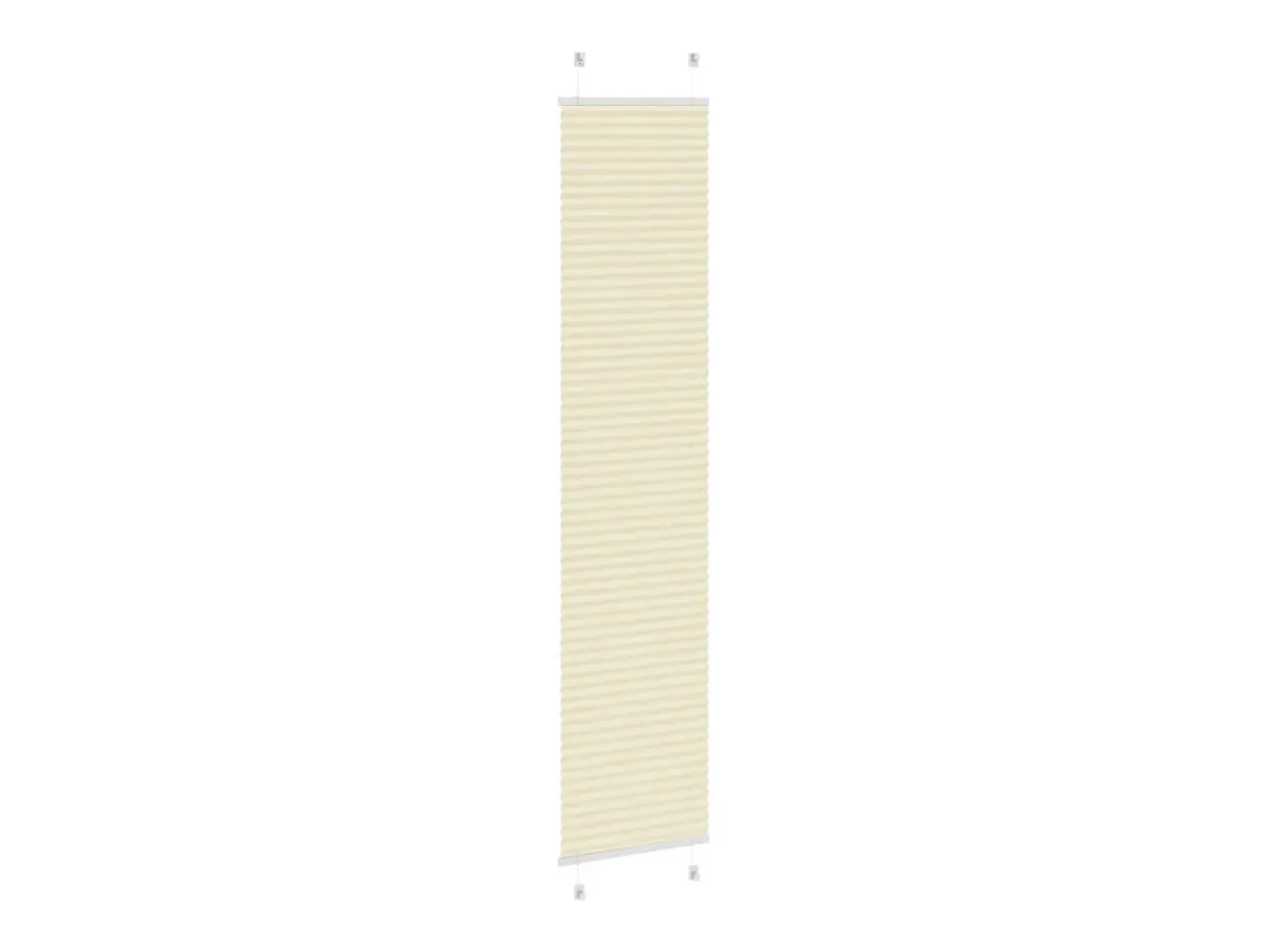 Estor plisado color crema 50x200 cm ancho tela 49,4 cm poliéster