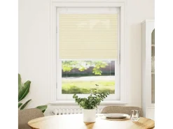 Estor plisado color crema 80x150 cm ancho tela 79,4 cm poliéster