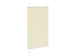 Estor plisado color crema 80x150 cm ancho tela 79,4 cm poliéster