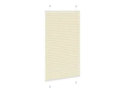 Estor plisado color crema 80x150 cm ancho tela 79,4 cm poliéster