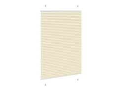 Estor plisado color crema 100x150 cm ancho tela 99,4cm poliéster