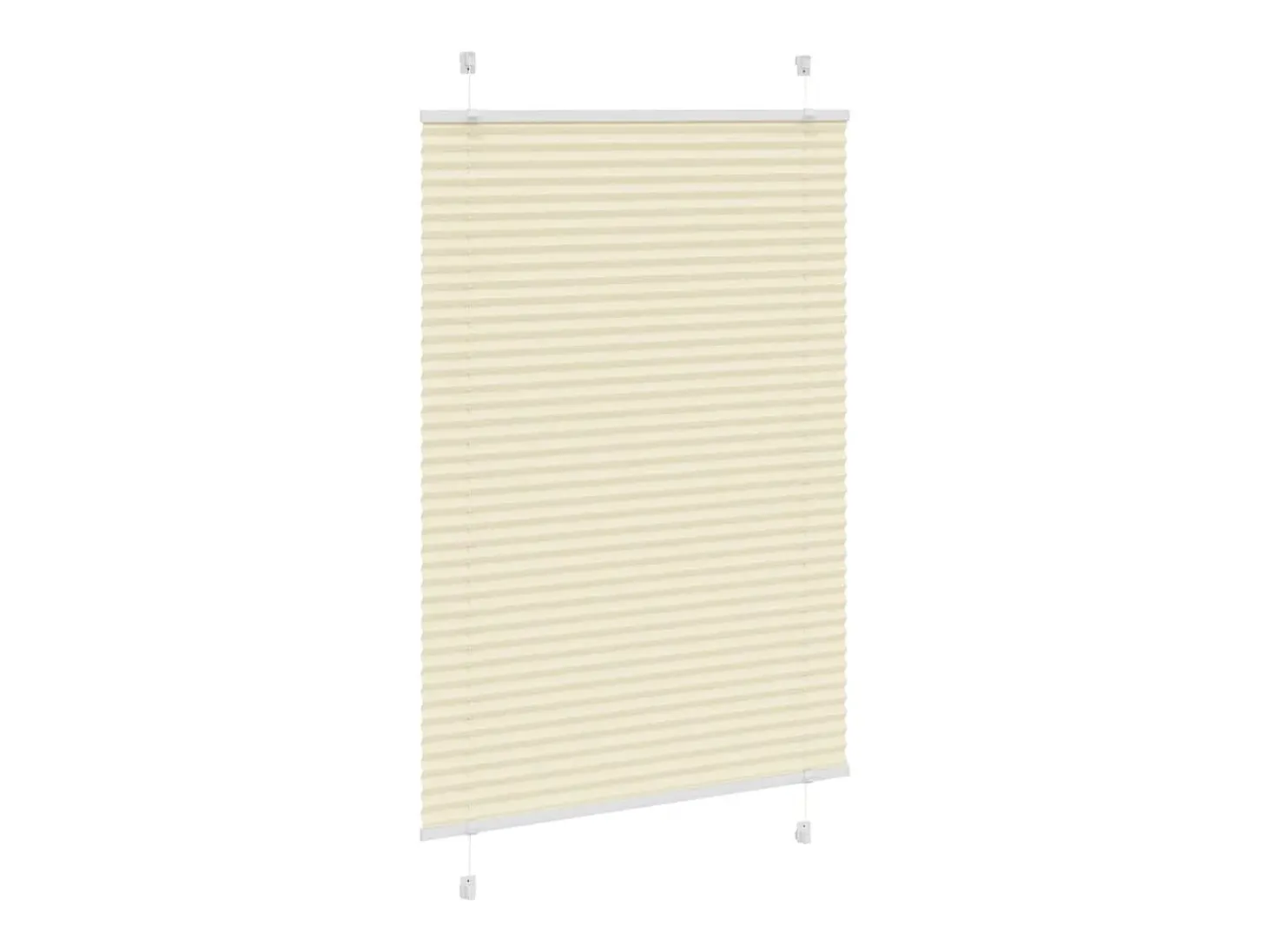 Estor plisado color crema 90x150 cm ancho tela 89,4 cm poliéster