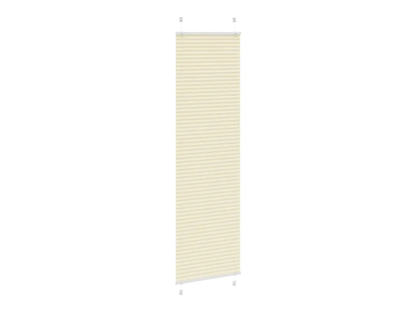 Estor plisado color crema 60x200 cm ancho tela 59,4 cm poliéster