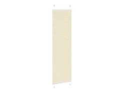 Estor plisado color crema 60x200 cm ancho tela 59,4 cm poliéster