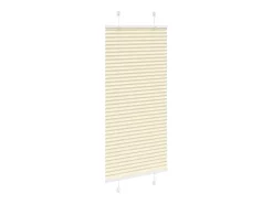Estor plisado color crema 55x150 cm ancho tela 54,4 cm poliéster