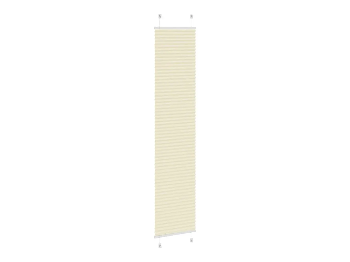 Estor plisado color crema 40x200 cm ancho tela 39,4 cm poliéster