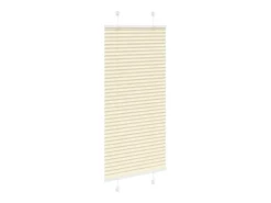 Estor plisado crema 65x100 cm ancho tela 64,4 cm poliéster