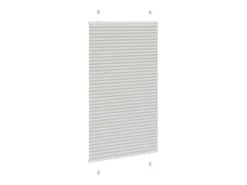Estor plisado gris claro 80x100 cm ancho tela 79,4 cm