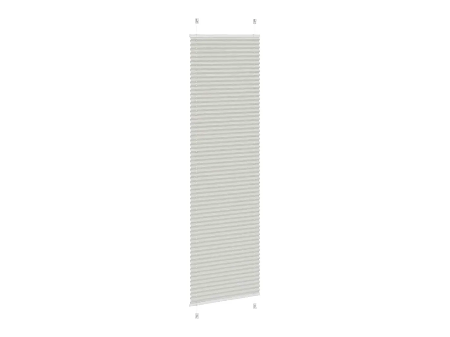 Estor plisado gris claro 55x200 cm ancho tela 54,4 cm