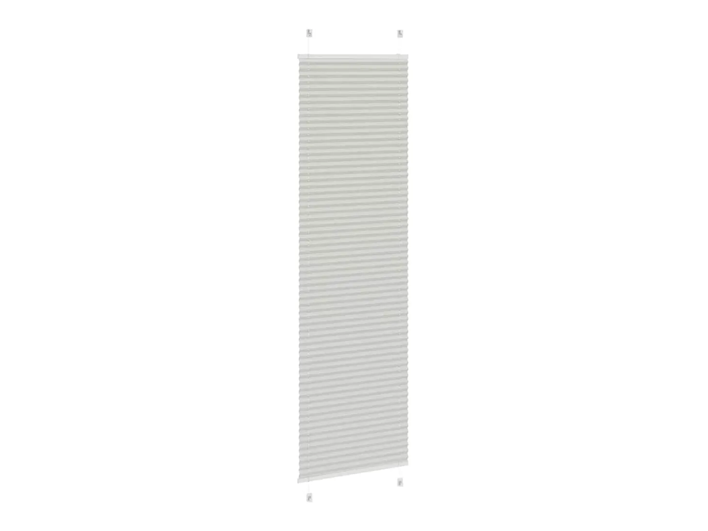 Estor plisado gris claro 60x200 cm ancho tela 59,4 cm