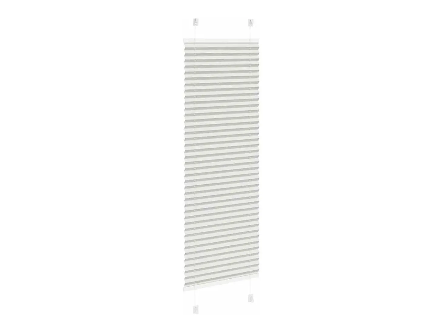 Estor plisado gris claro 50x150 cm ancho tela 49,4 cm