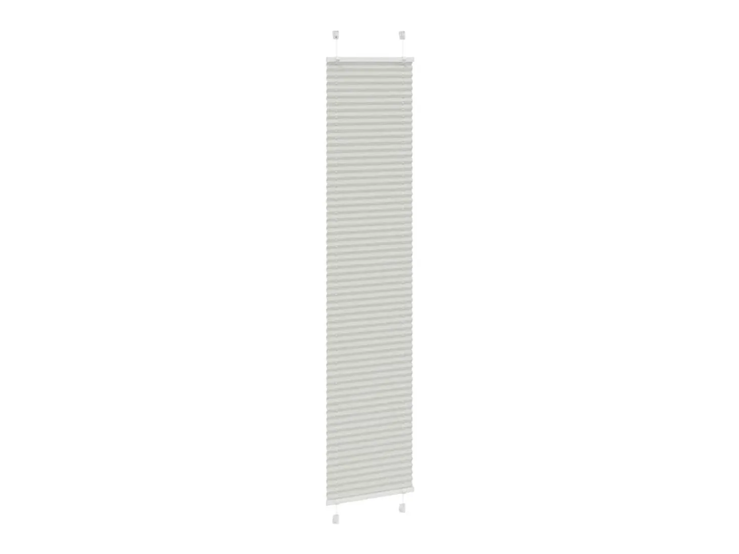 Estor plisado gris claro 50x200 cm ancho tela 49,4 cm