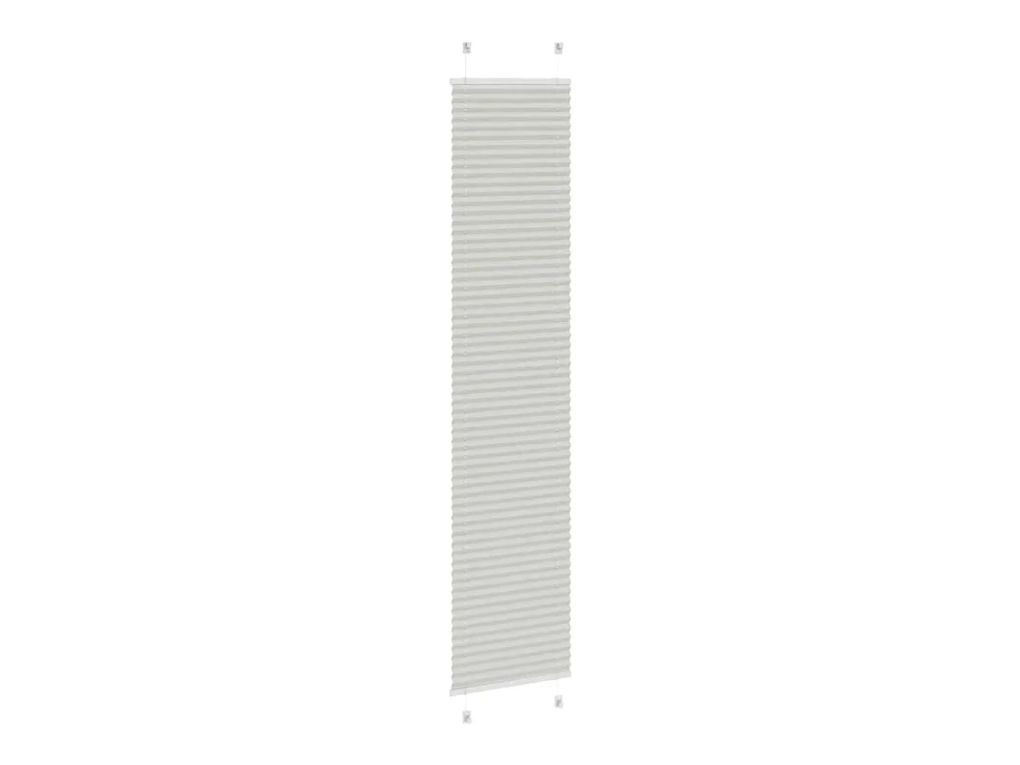 Estor plisado gris claro 50x200 cm ancho tela 49,4 cm