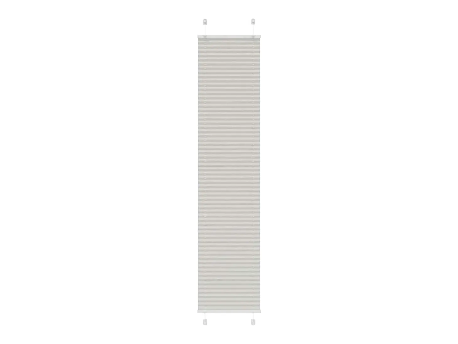 Estor plisado gris claro 50x200 cm ancho tela 49,4 cm