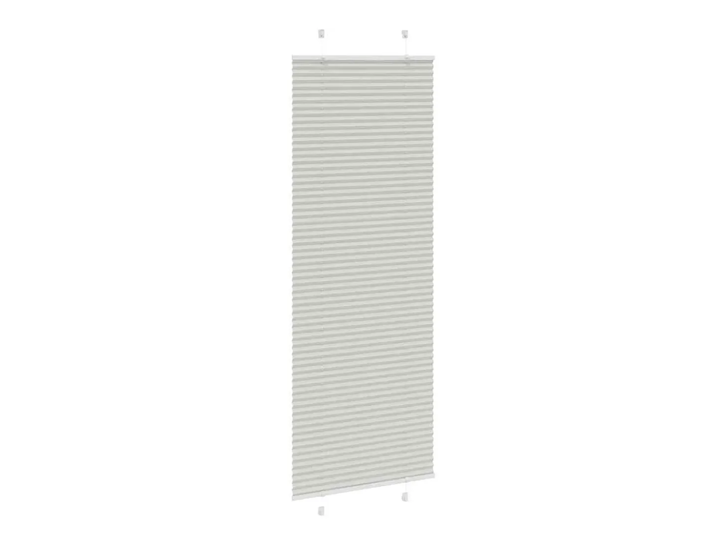 Estor plisado gris claro 75x200 cm ancho tela 74,4 cm