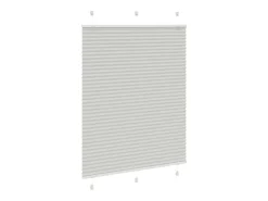 Estor plisado gris claro 105x150cm ancho tela 104,4cm