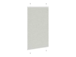Estor plisado gris claro 75x100 cm ancho tela 74,4 cm