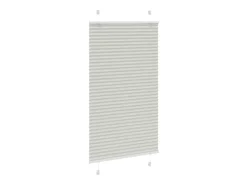 Estor plisado gris claro 75x100 cm ancho tela 74,4 cm