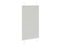 Estor plisado gris claro 70x100 cm ancho tela 69,4 cm