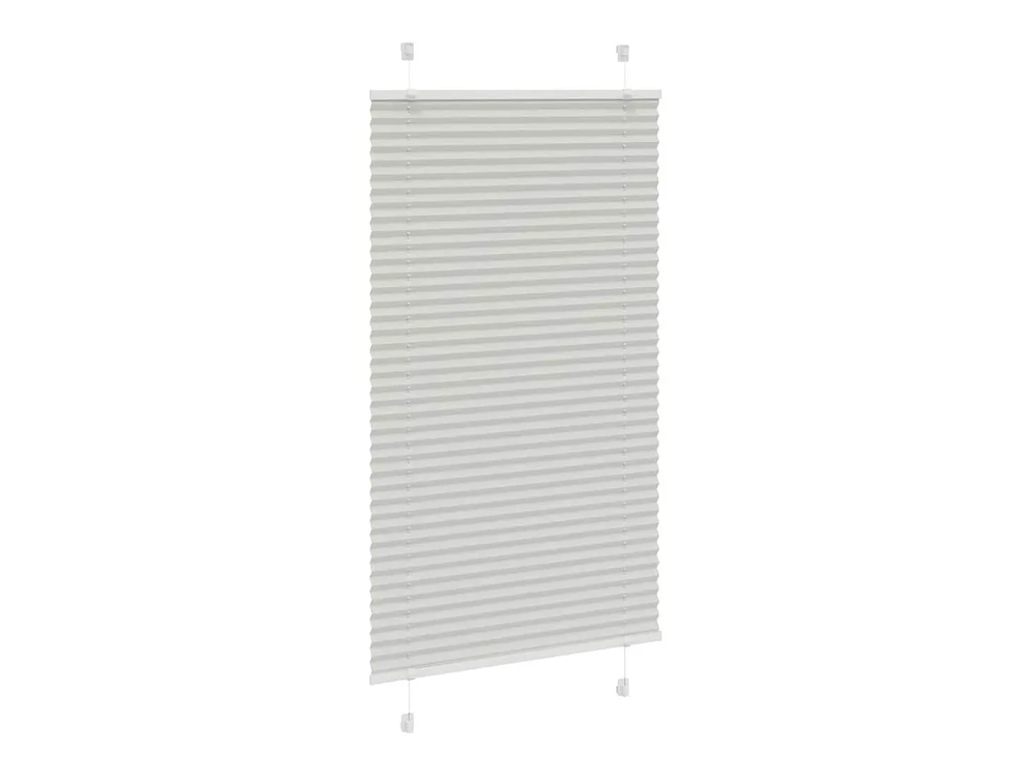 Estor plisado gris claro 70x100 cm ancho tela 69,4 cm