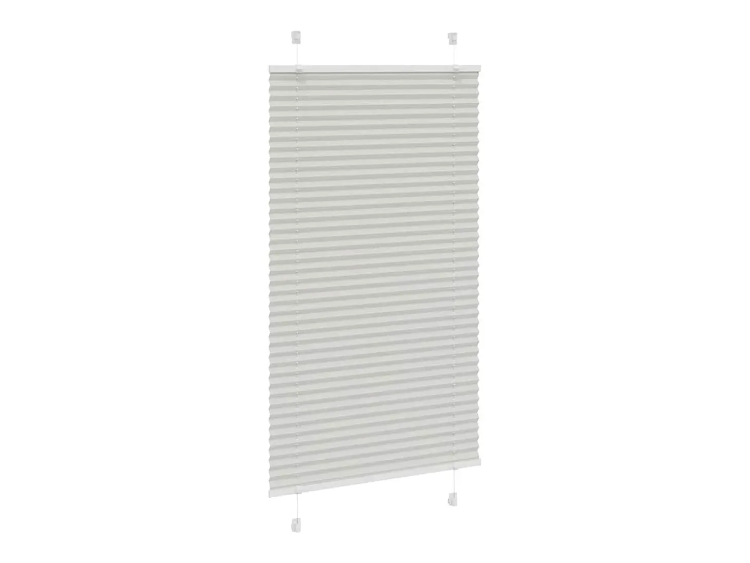 Estor plisado gris claro 80x150 cm ancho tela 79,4 cm