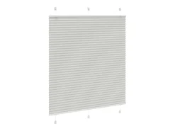 Estor plisado gris claro 115x100cm ancho tela 114,4cm