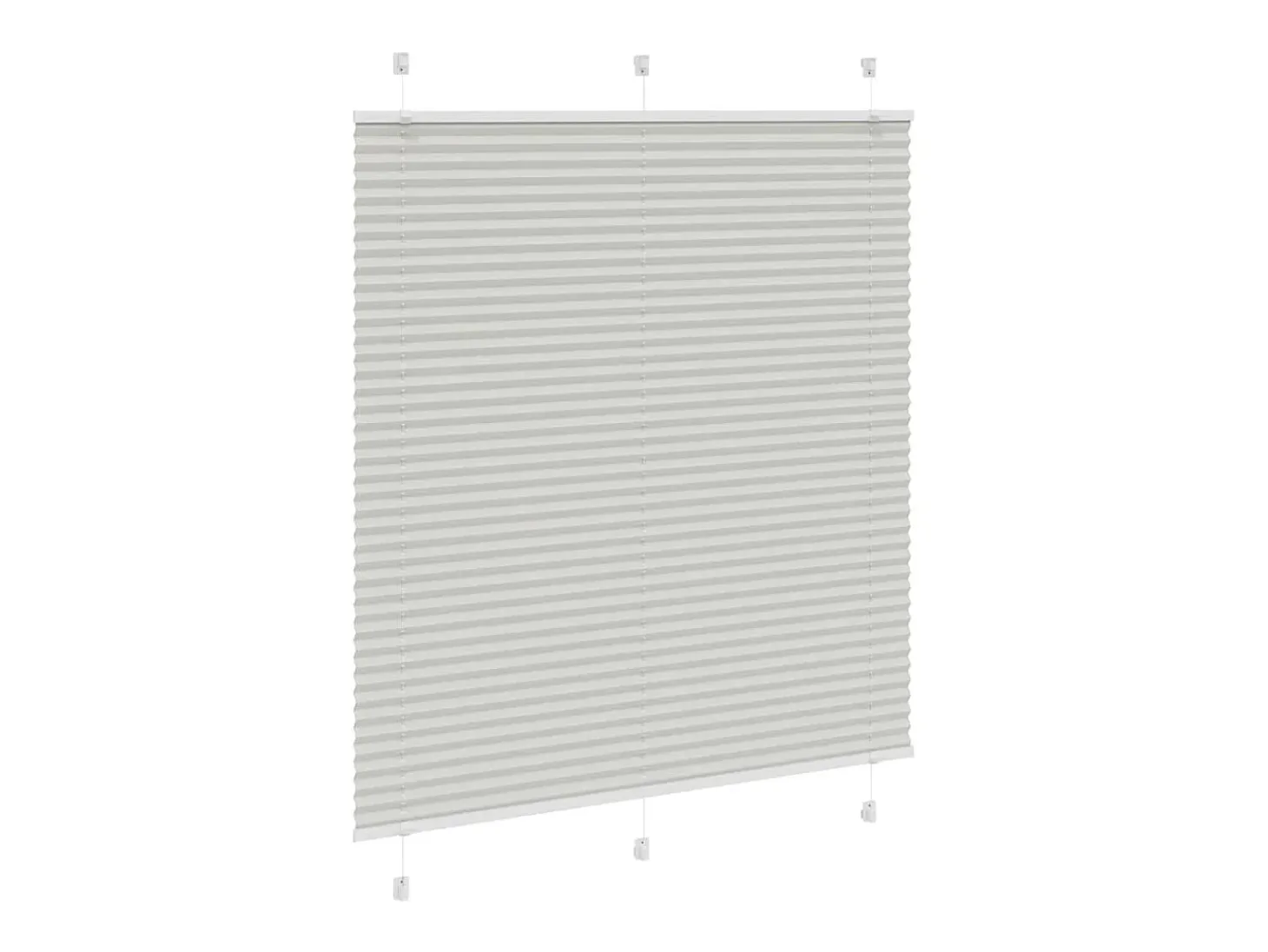 Estor plisado gris claro 115x100cm ancho tela 114,4cm