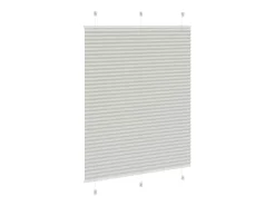 Estor plisado gris claro 110x150cm ancho tela 109,4cm