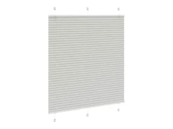 Estor plisado gris claro 120x150cm ancho tela 119,4cm
