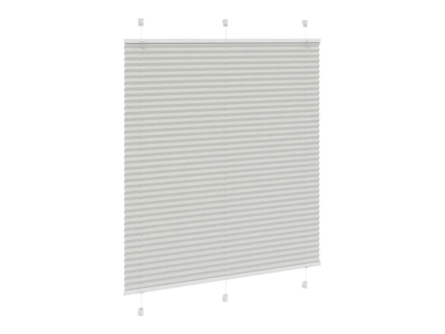 Estor plisado gris claro 120x150cm ancho tela 119,4cm