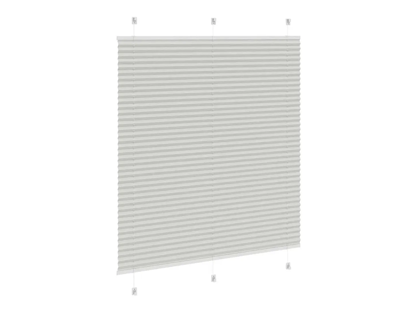 Estor plisado gris claro 120x150cm ancho tela 119,4cm
