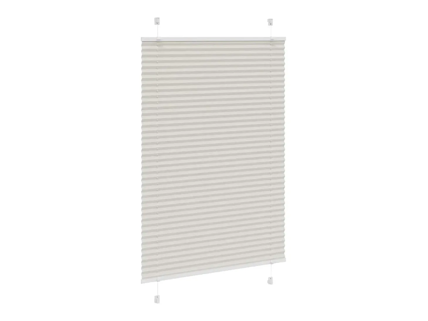 Estor plisado gris claro 85x100 cm ancho tela 84,4 cm