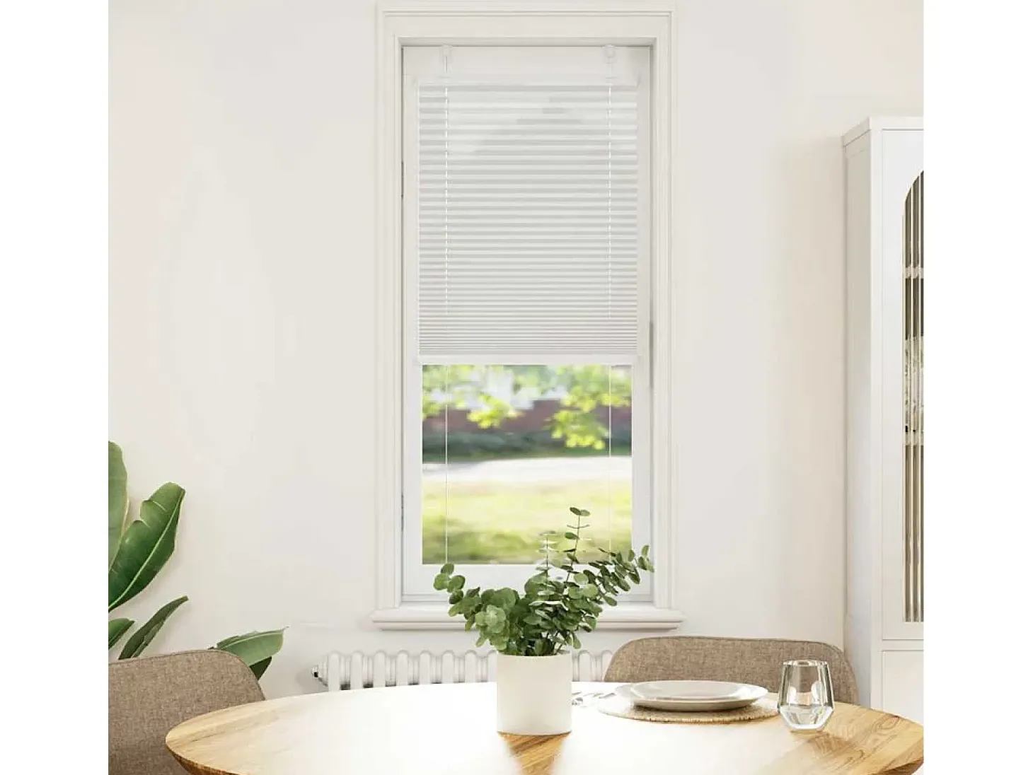 Estor plisado gris claro 40x150 cm ancho tela 39,4 cm
