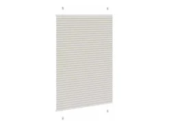 Estor plisado gris claro 85x150 cm ancho tela 84,4 cm