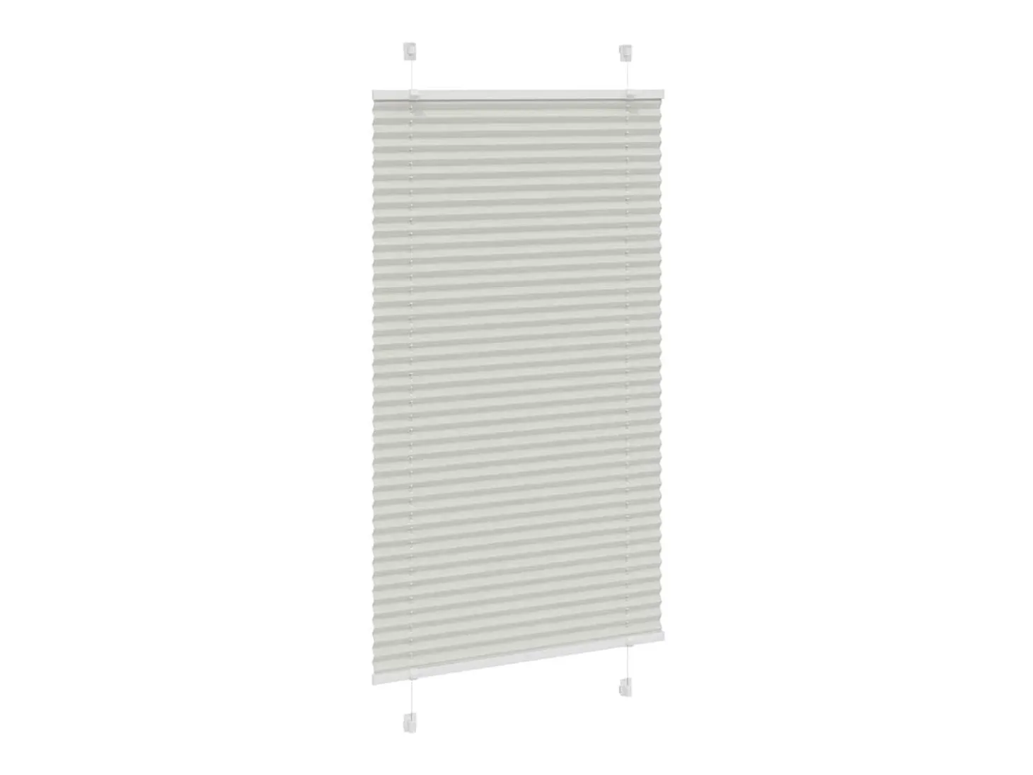 Estor plisado gris claro 70x150 cm ancho tela 69,4 cm