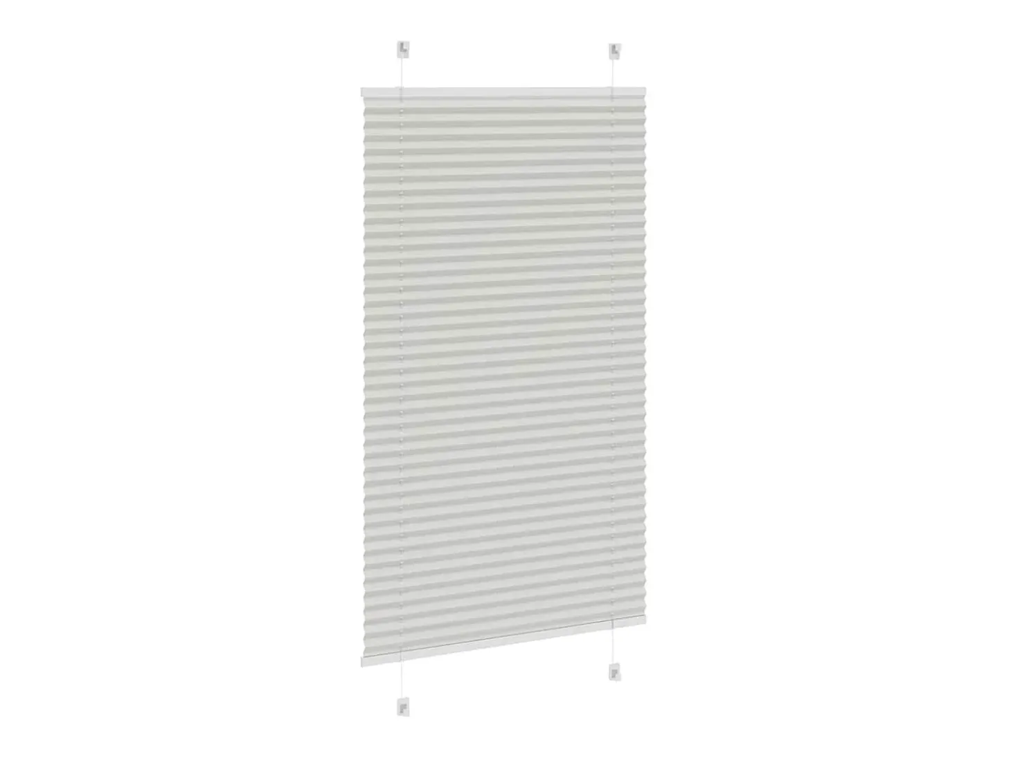 Estor plisado gris claro 70x150 cm ancho tela 69,4 cm