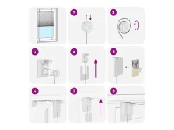 Estor plisado gris claro 120x200cm ancho tela 119,4cm
