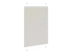 Estor plisado gris claro 90x150 cm ancho tela 89,4 cm